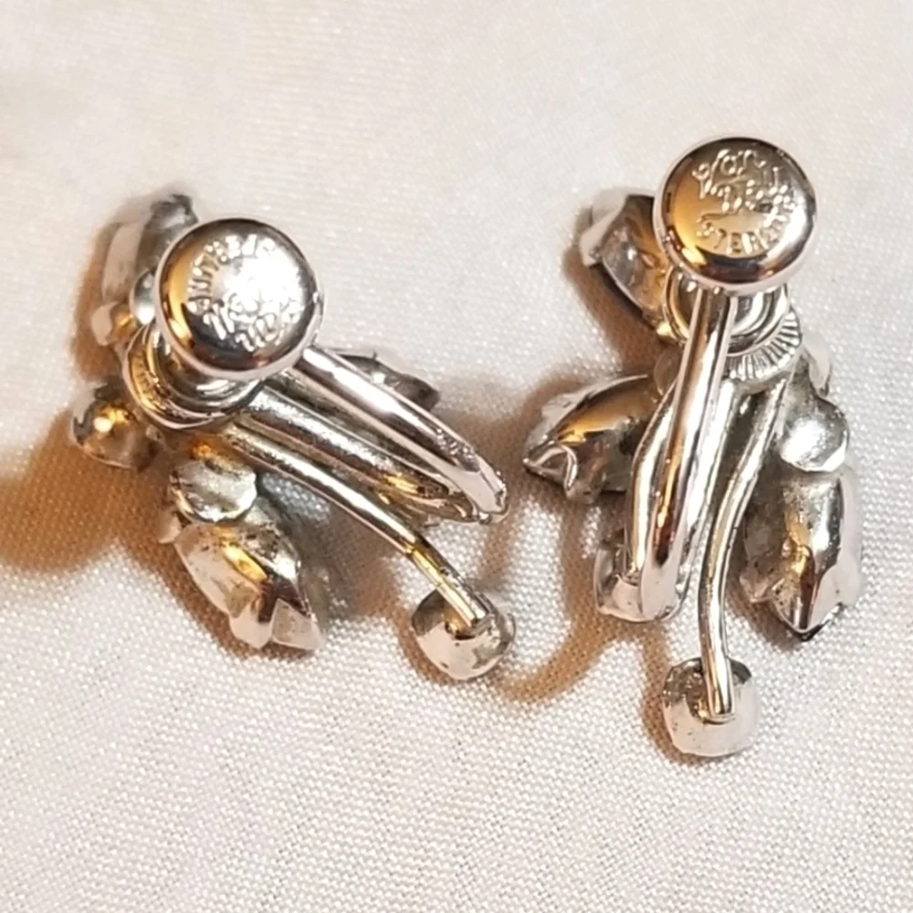 VanDell Sterling Crystal Earrings ~ Rare Vintage